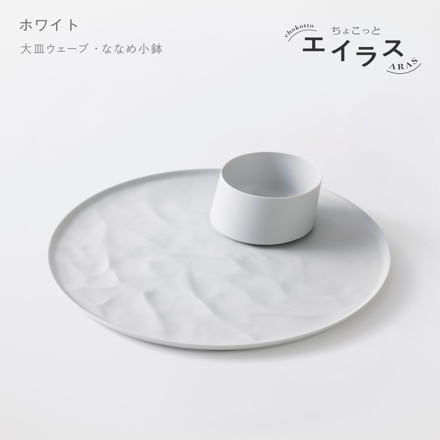 <公式HP限定>【5%OFF!】ちょこっと 朝のワンプレートセット(大皿ウェーブ・ななめ小鉢)