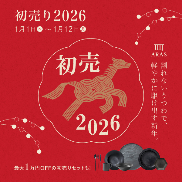 <2026初売り限定>【5,000円以上お得!】新商品がお得に揃う!丸皿+和食器セット(深鉢ミルー・お茶碗・汁椀・取り皿ボウル・箸・丸皿 大 各2 丸皿 小×4)★初売り特典付