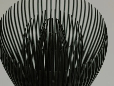 A close-up of the ARAS Matcha Chasen structure