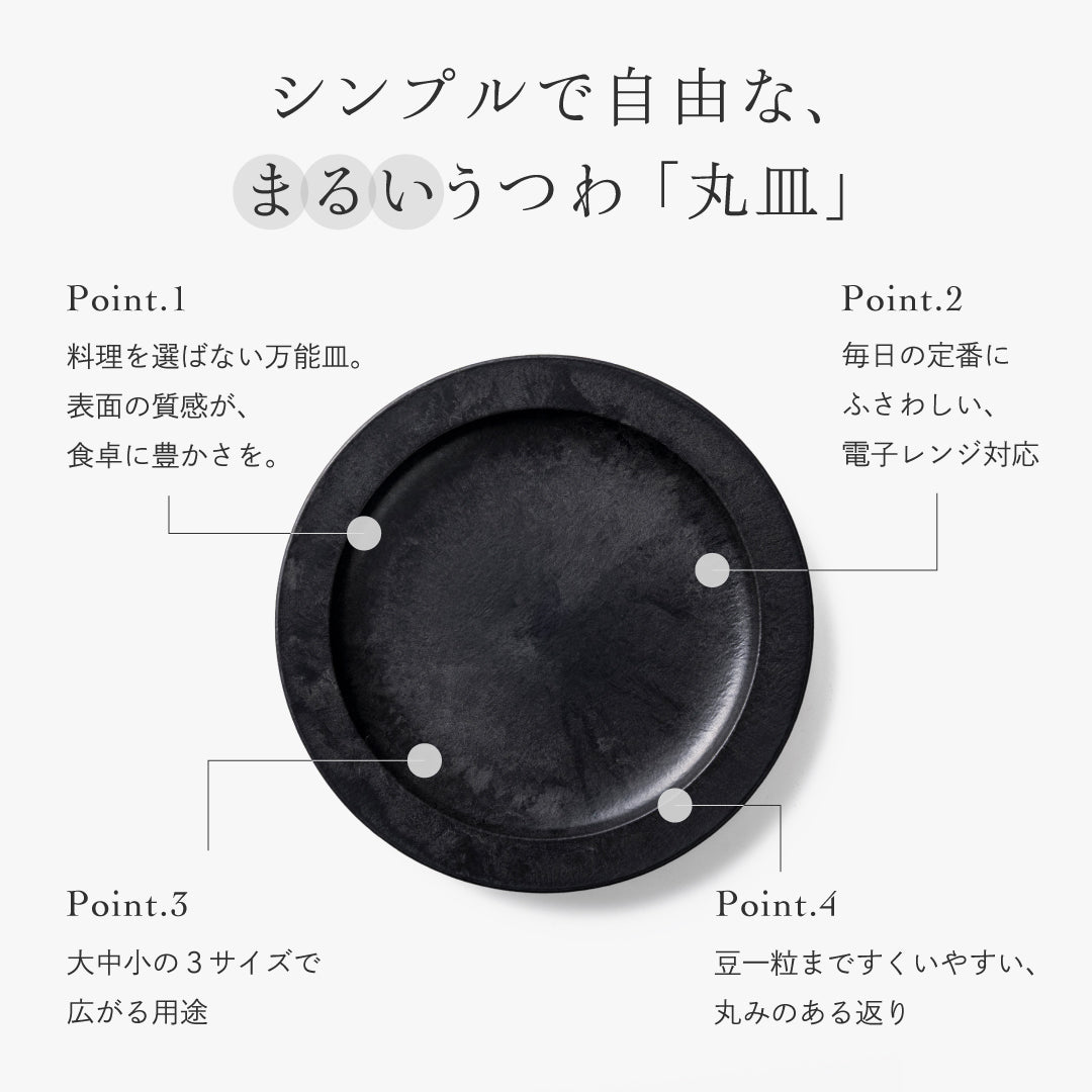 【5%OFF】〈新商品〉丸皿 大・中・小 各1セット