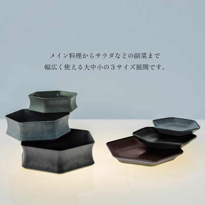 ＜2025秋まつり限定＞【1,000円お得！】お得に揃う！1万円セット(深鉢ロッカク中・平皿ロッカク中　各1+深鉢ロッカク小・平皿ロッカク小　各2)